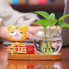 Year Of The Tiger Small Souvenir Ornament Tiger Desktop Glass Hydroponic Vase
