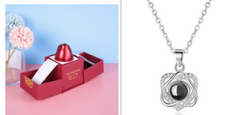 Hot Valentine's Day Gifts Metal Rose Jewelry Gift Box Necklace For Wedding Girlfriend Necklace Gifts - Fashionner