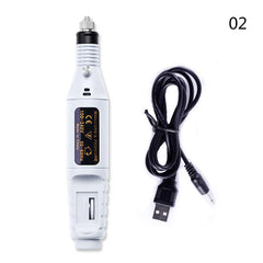 Electric Nail Drill Machine Manicure Machine Set USB Charging Mill Cutter For Manicure Nail File Pedicure Tool Nail Drill Set - Fashionner