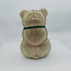 Little Bear Diamond Dinner Bag Light Luxury Banquet Diamond Handbag Animal Party Handbag