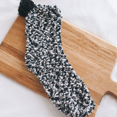 Thickened Fleece-lined Confinement Coral Fleece Sleeping Wear Warm Terry Sleeping Socks - Fashionner