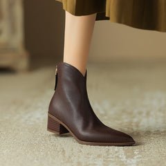 Simple Solid Color And Nude Ankle Boots For Women - Fashionner