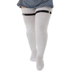 Knee Length Anti Slip Long Tube With Thick Wool Knitted Garter Buckle - Fashionner