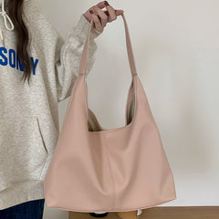 Casual Armpit Bag Women Shoulder Bag High Capacity Totes Female Shopping Bags Soft Leather Lady Purse Handbags - Fashionner