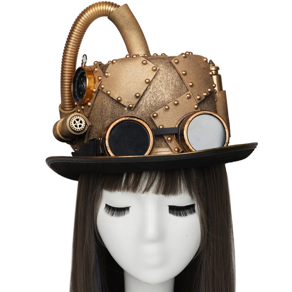 Steampunk Gothic Compass Hat Goggles - Fashionner
