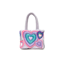 Down For Women Large Capacity Large Bag Heart Printing Fluffy - Fashionner