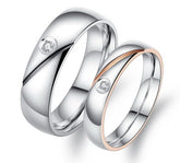 Stainless steel couple ring Titanium steel couple ring
