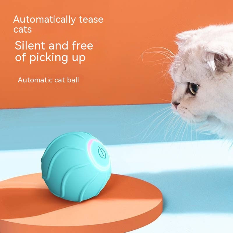 Smart Cat Toys Rolling Ball Pet Cat Owner Interactive Pets Toys Automatic Bouncing Ball USB Self Hi Teasing Kittens Jumping Ball - Fashionner