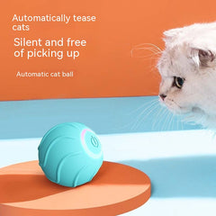 Smart Cat Toys Rolling Ball Pet Cat Owner Interactive Pets Toys Automatic Bouncing Ball USB Self Hi Teasing Kittens Jumping Ball - Fashionner