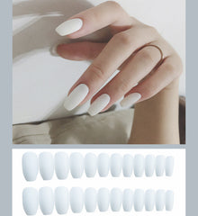 Frosted ballet fake nails - Fashionner