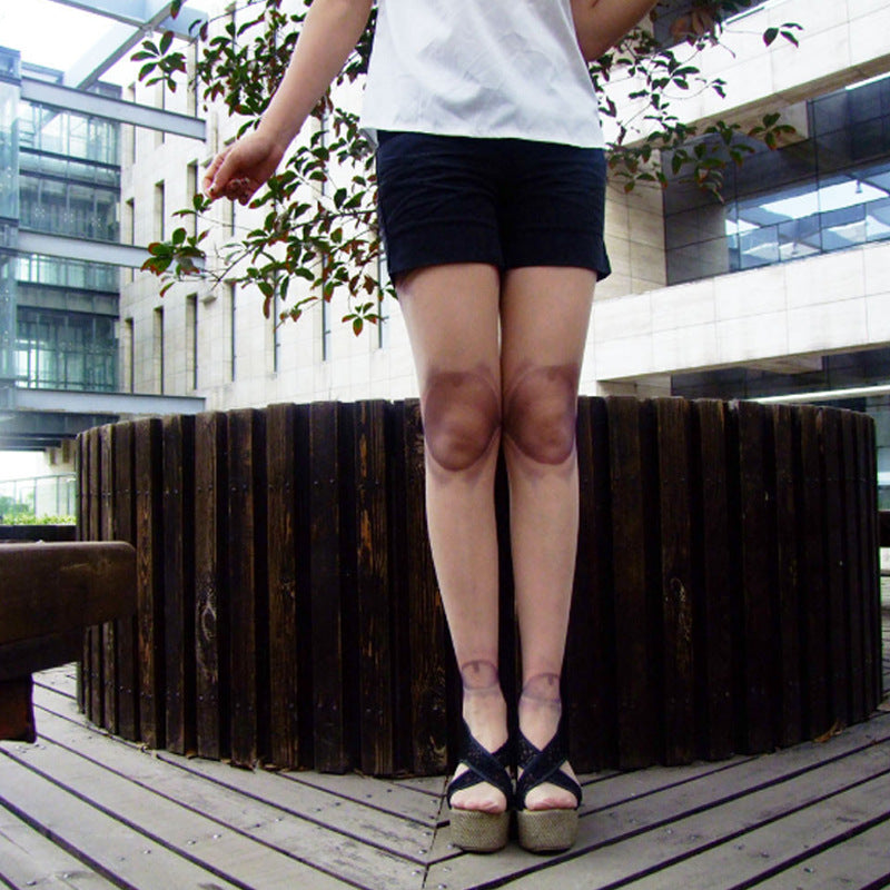 Joint Socks Autumn And Winter Women's Printed Romper Stockings - Fashionner