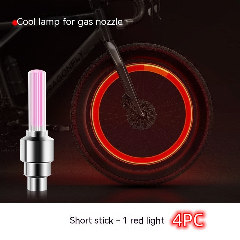 Neon Lights Tyre Wheel Valve Cap Light LED Car Tire Valve Caps Air Cover Tire Rim Valve Wheel Stem Cap Bike Light - Fashionner