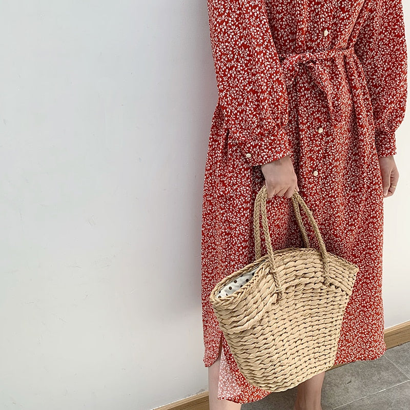 Fashion Rattan Women Handbags Wicker Lady Bags - Fashionner