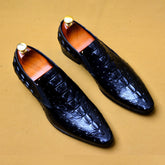 Men's Leather asual business breathable crocodile pattern trendy men's shoes - Fashionner