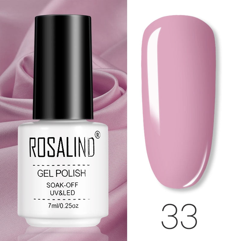 ROSALIND Gel Polish Set Manicure for Nails Semi Permanent Vernis top coat UV LED Gel Varnish Soak Off Nail Art Gel Nail Polish - Fashionner