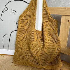 Women's Fashion Hollowed-out Shoulder Woven Bag - Fashionner