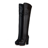 Elastic Force Show Legs Knight Boots Over The Knee - Fashionner