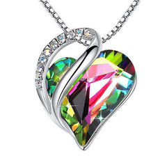 925 Sliver Heart Shaped Geometric Necklace Jewelry Women's Clavicle Chain Valentine's Mothers Day Gift - Fashionner