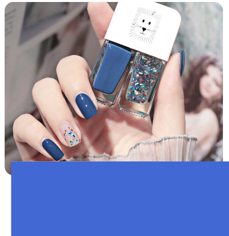 Two In One Nail Polish Set Creative Baking Free Quick Drying Long Lasting No Fade Frosted Double Colored Nail Manicure Oil - Fashionner