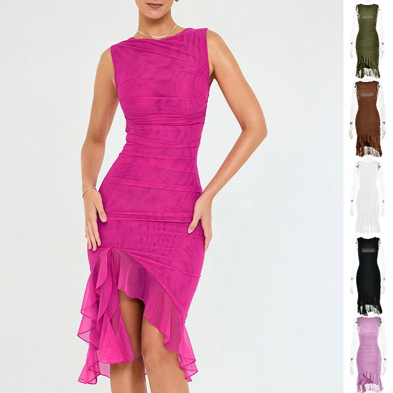 Slim Skinny Sleeveless Dress For Women Fashion Party Club Dresses - Fashionner