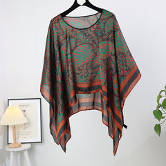 Artificial Silk Pullover Sunscreen Scarf Shawl - Fashionner