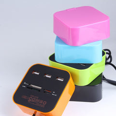 USB HUB Combo All In One USB 2.0 Micro SD High Speed Card Reader 3 Ports Adapter Connector For Tablet PC Computer Laptop - Fashionner