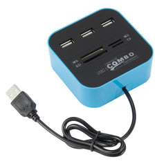 USB HUB Combo All In One USB 2.0 Micro SD High Speed Card Reader 3 Ports Adapter Connector For Tablet PC Computer Laptop - Fashionner
