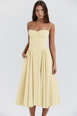 European And American Elegant Palace Style New Low-cut Suspender Large Swing Dress For Women - Fashionner