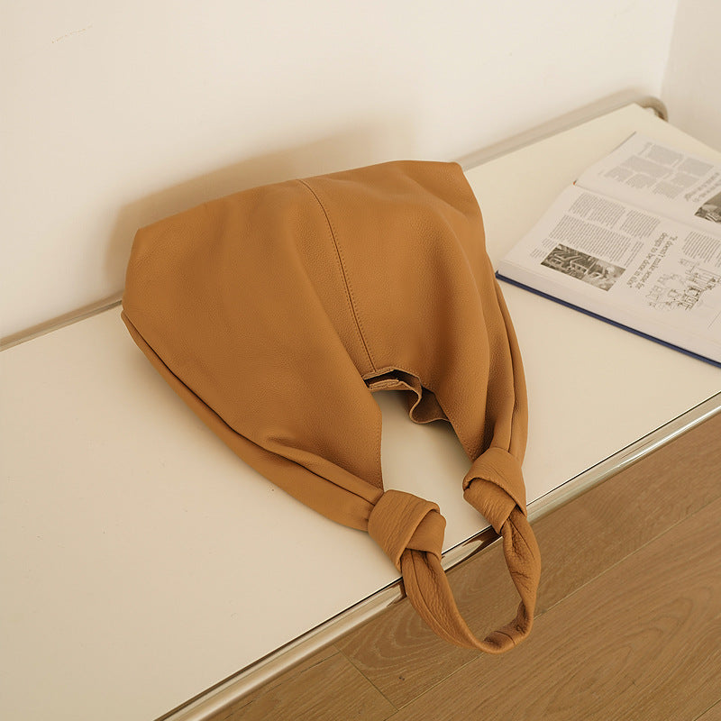 Women's Leather Handbag All-matching Underarm Bag - Fashionner