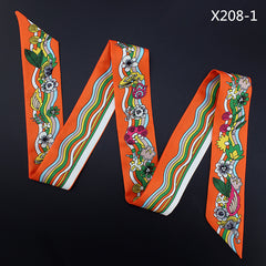 Women's French Flower Wave Imitated Silk Scarves - Fashionner