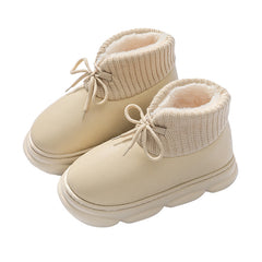 Autumn And Winter New High-top With Velvet Insulated Cotton-padded Shoes Women's Home - Fashionner