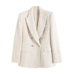 Textured Double Women Blazer