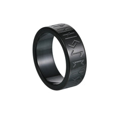 Couple Titanium Steel Ornament Ring