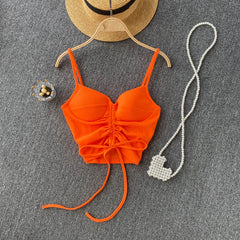 Women's Camisole Fashion Drawstring Slim Fit Vest - Fashionner