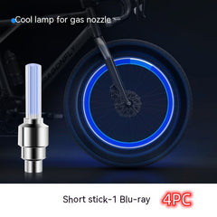 Neon Lights Tyre Wheel Valve Cap Light LED Car Tire Valve Caps Air Cover Tire Rim Valve Wheel Stem Cap Bike Light - Fashionner