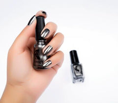 Stainless Steel Color Mirror Silver Nail Polish - Fashionner