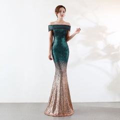 Birthday Party Dress Slimming Host Long Dress - Fashionner
