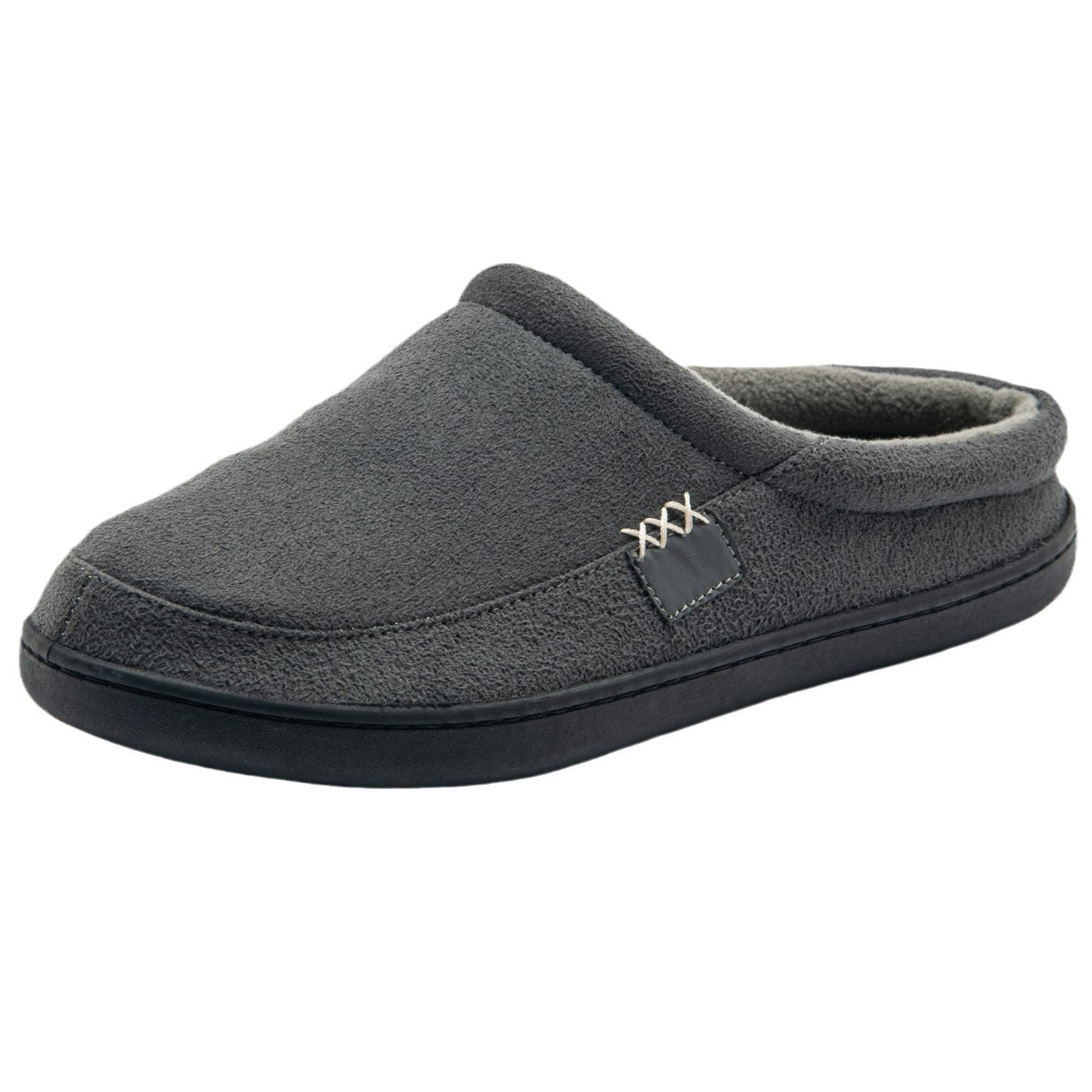 Autumn and Winter Men's and Women's Thick Sole Home Warmth and Anti slip Plush Slippers Large - Fashionner