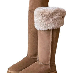 Women's Long Snow Winter Fleece-lined Thickened New Platform Cotton Shoes Below The Knee Long Boots - Fashionner
