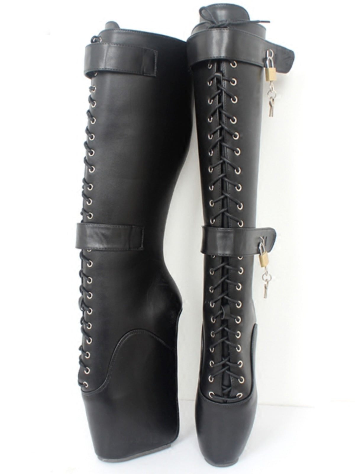 Stretch Slim Lace Up Thigh High Boots - Fashionner