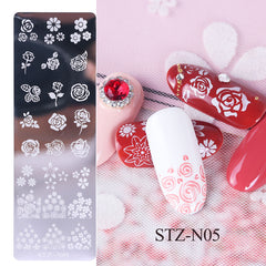 Nail print long steel plate - Fashionner