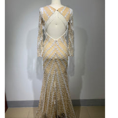 Backless Tight Fishtail Sheath Dress - Fashionner