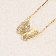 Shell Zircon Butterfly Luxury Pendant Ins Style Niche - Fashionner