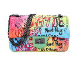 Ladies Painted Graffiti BagsColor Ladies Handbags - Fashionner