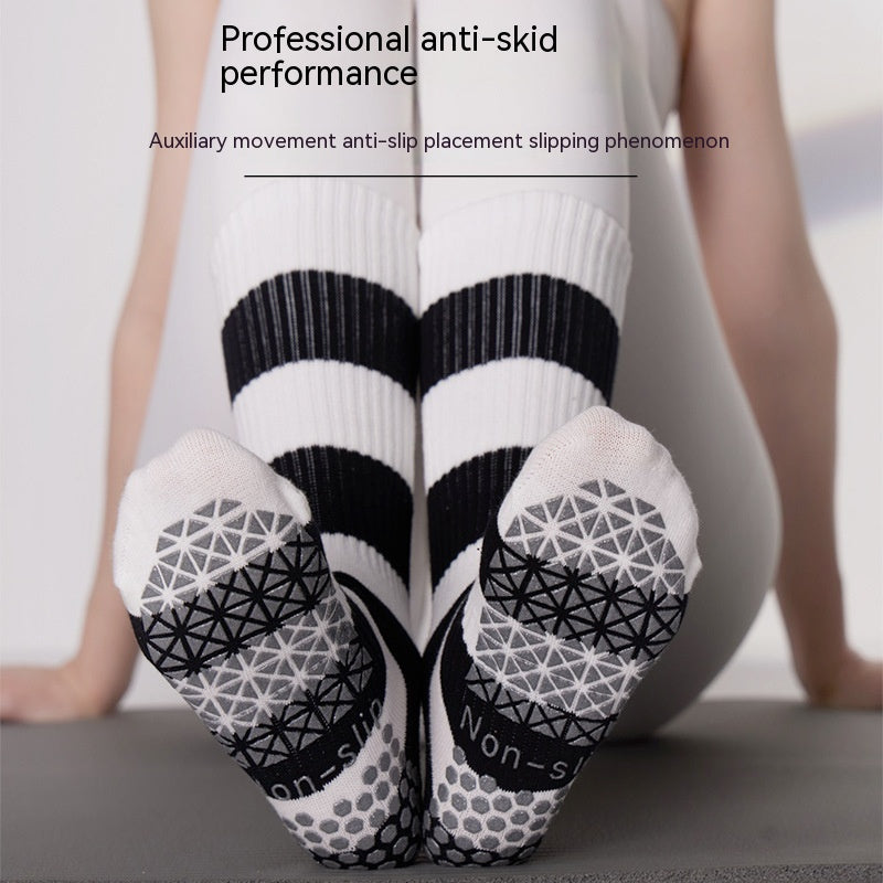 Long Tube Pilates Non-slip Yoga Non-slip Professional Female Pressure Sports Socks Dance - Fashionner