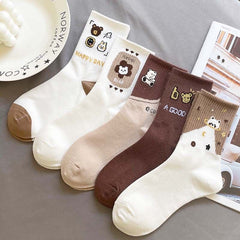 Women's Fashionable Hundred Cute Sweat Absorbent Long Socks - Fashionner