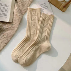 Women's Fashion Rhombus Wool Socks - Fashionner