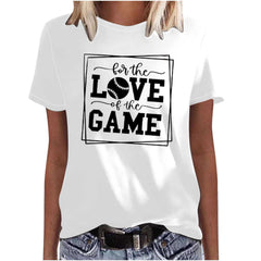 Mother's Day Baseball Women's Various Styles Loose-fitting Pullover Round-neck Short-sleeved T-shirt - Fashionner