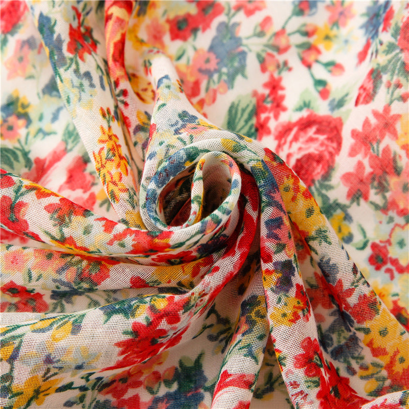 Women's Long Cotton And Linen Scarf - Fashionner