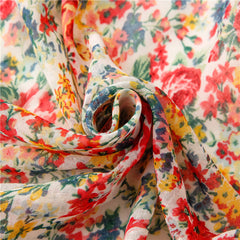 Women's Long Cotton And Linen Scarf - Fashionner
